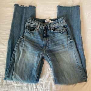Zara high-waisted wide leg jeans